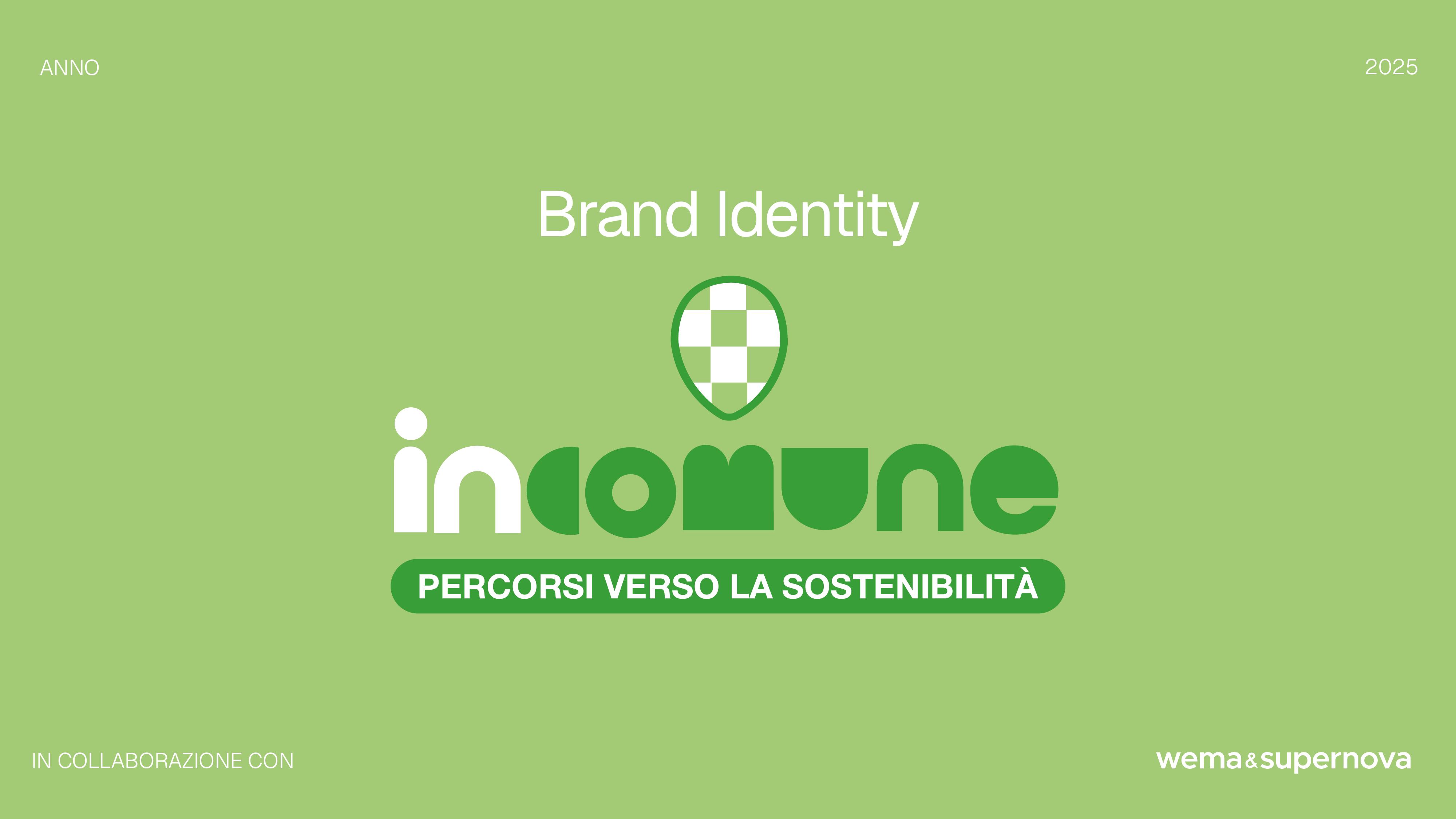 Copertina della brand identity InComune per il Comune di Pistoia