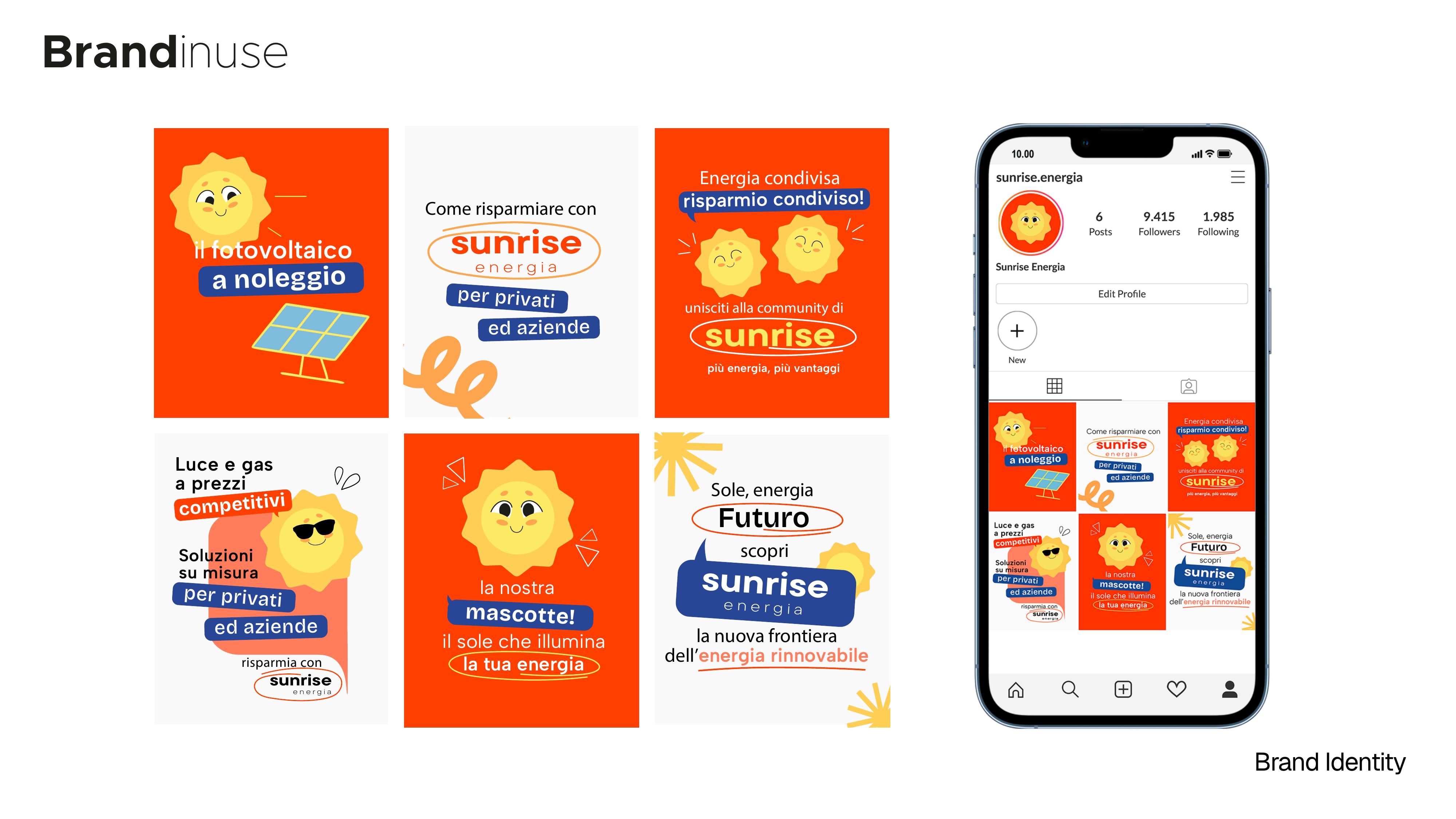 Sunrise — packaging e stampati