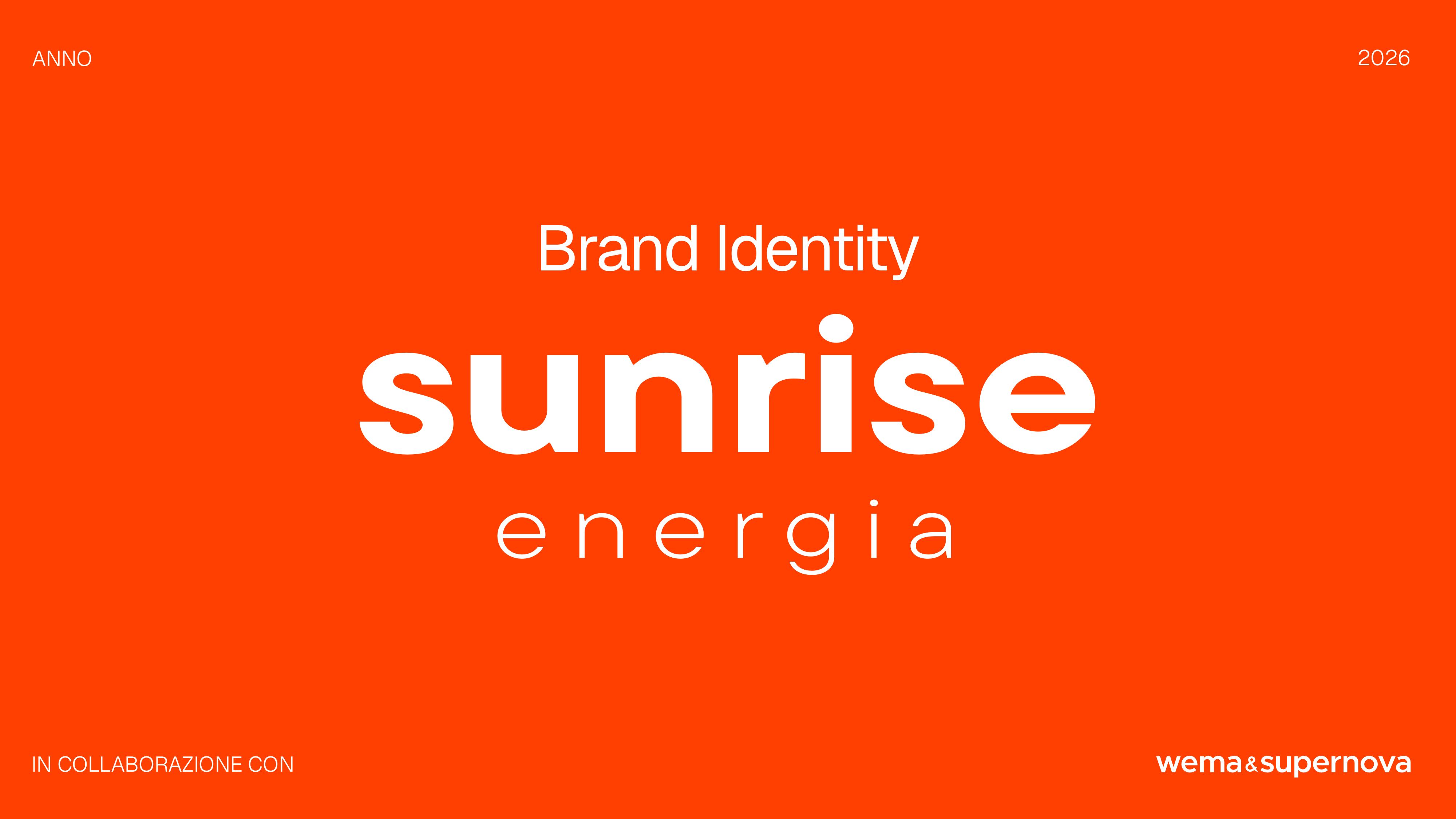 Copertina della brand identity Sunrise