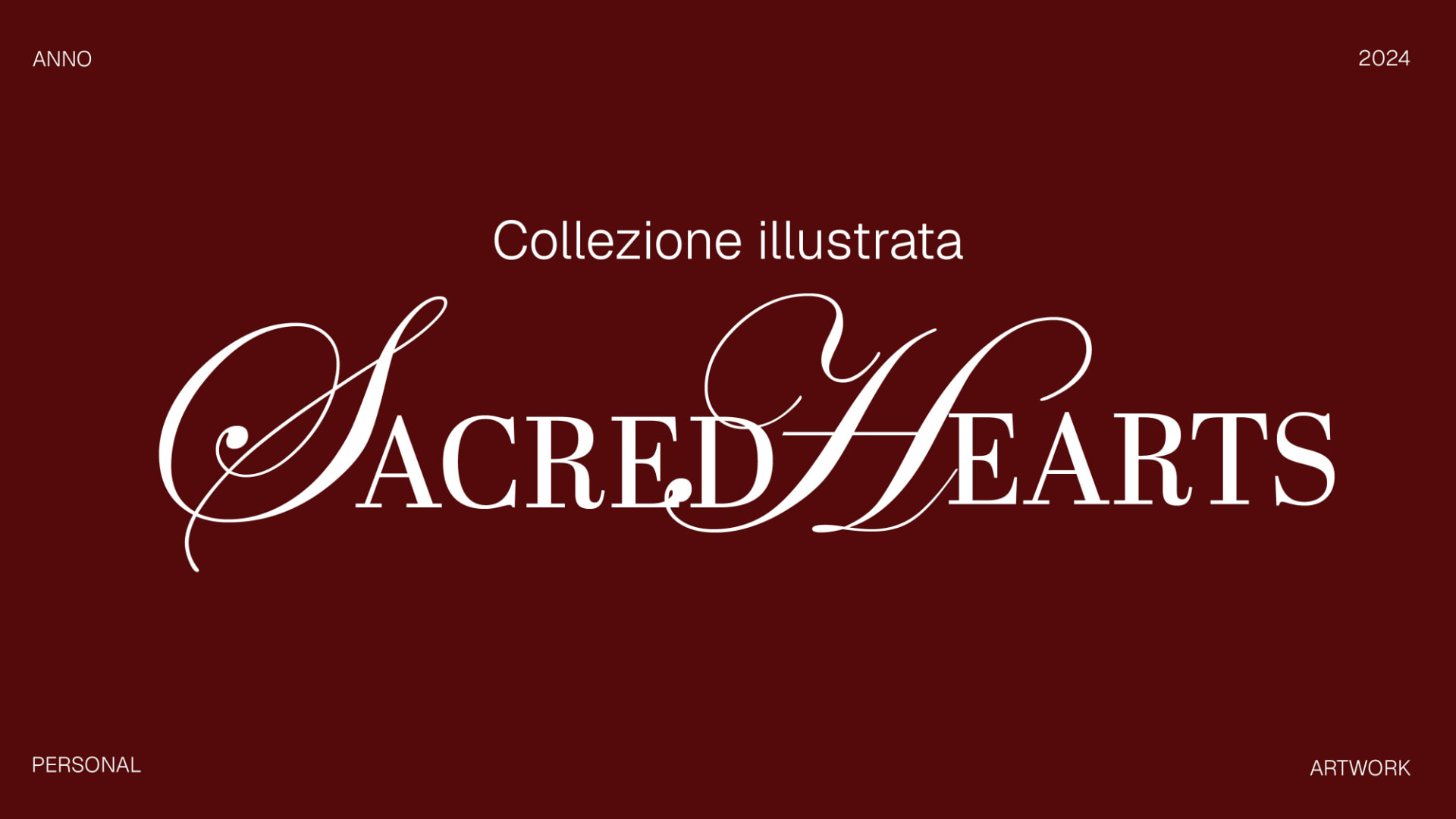 Copertina della collezione illustrata Sacred Hearts