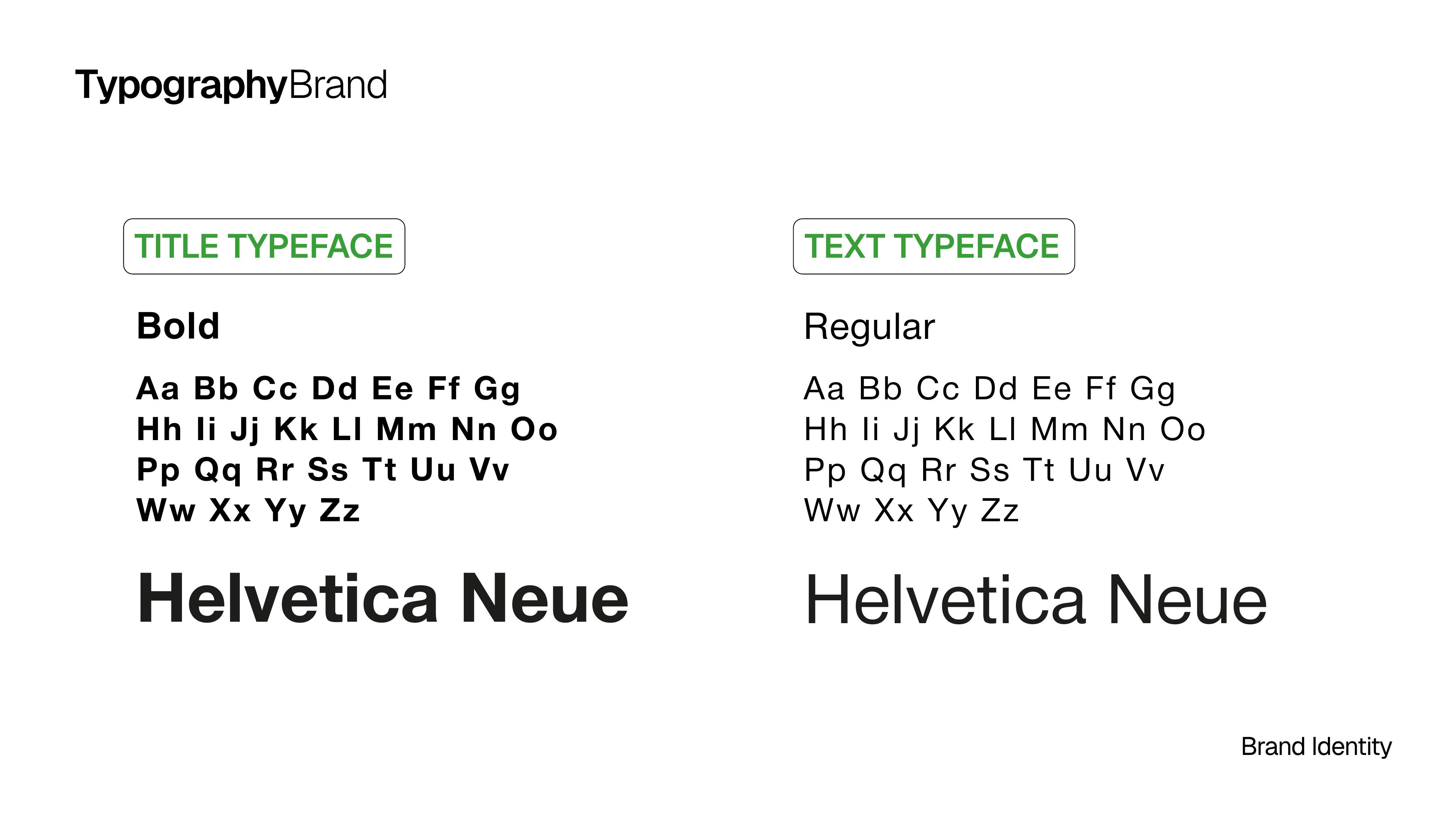 Tipografia Helvetica Neue Bold e Regular