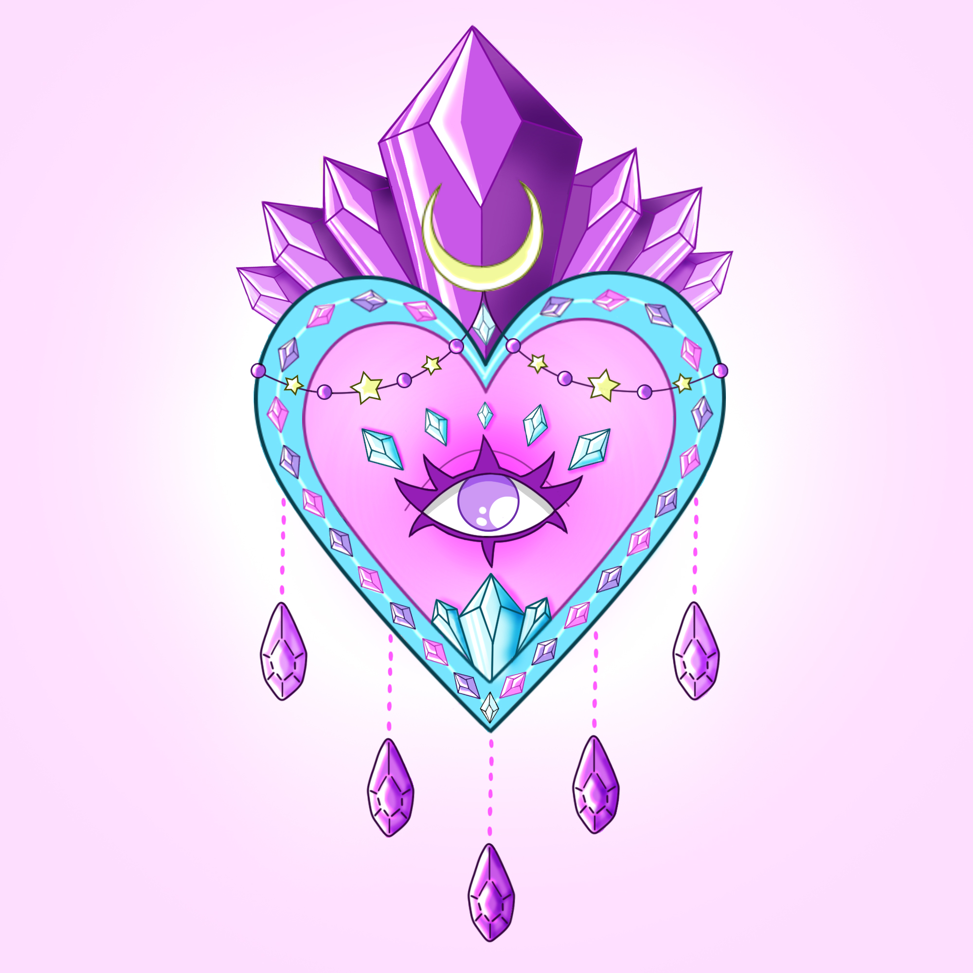 Sacred Hearts — cuore di cristalli e luna